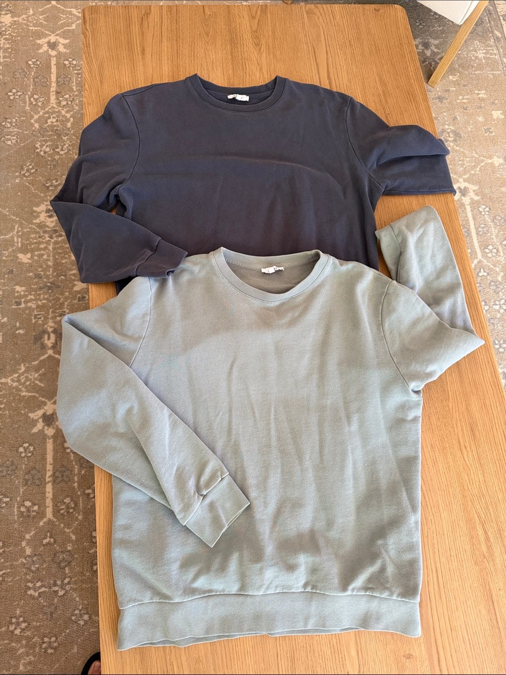Reiss Crewneck Sweatshirts in Navy and Sage large fits smaller, like med